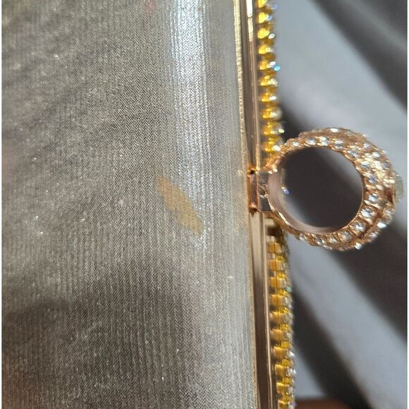 Women Rhinestone Clutch Handbag Evening Sparkly Wedding Purse Bag Glitter Bridal - Picture 6 of 16